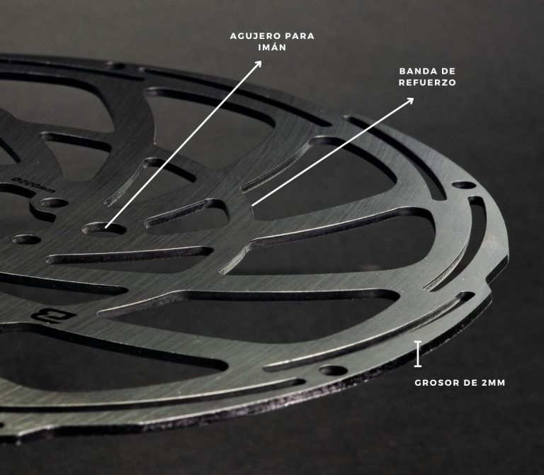 DISCO DE FRENO BRAKCO EBIKE XSC CON AGUJERO PARA IMÁN, BANDA DE REFUERZO Y GROSOR DE 2MM