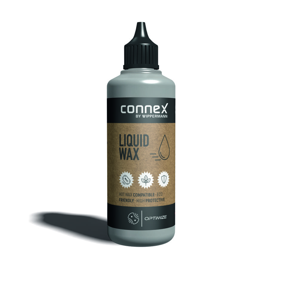 Maximiza el rendimiento y la limpieza de tu transmisión con Connex WAX, cadenas preenceradas para un pedaleo eficiente y duradero. Cera líquida